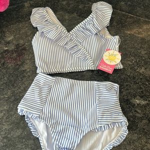 Ruffle Butts seersucker bikini
